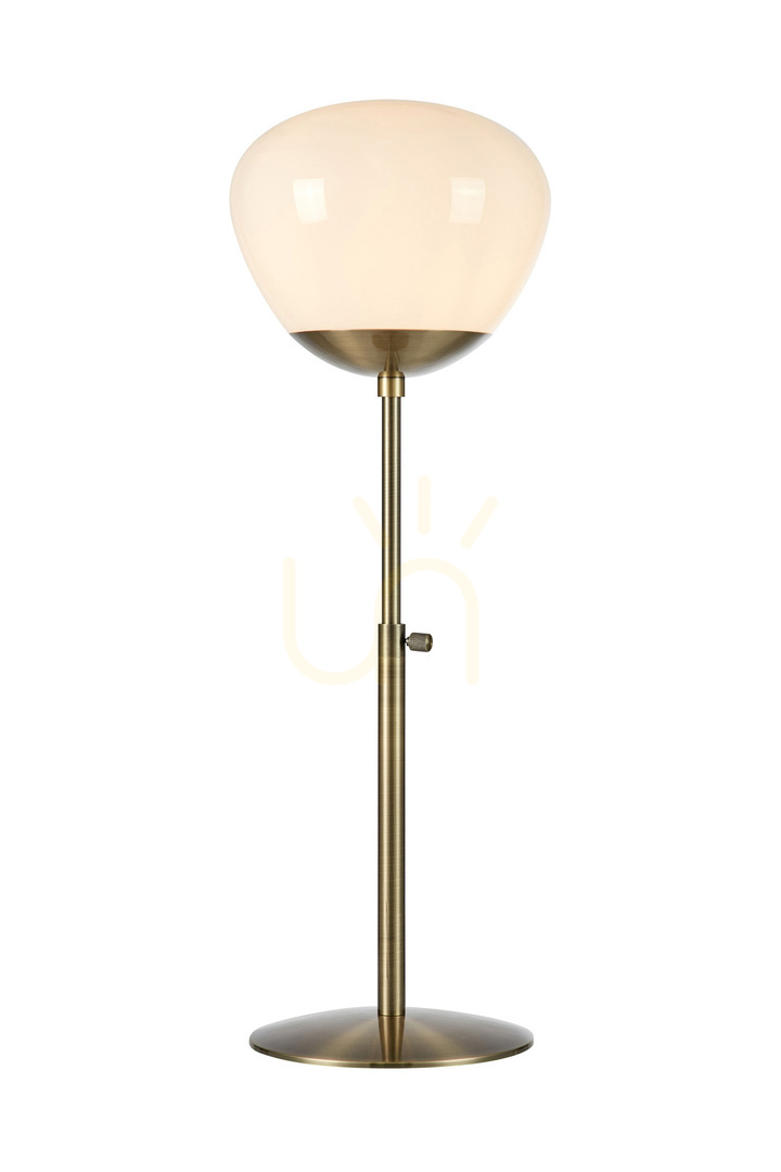 Table Lamp Markslojd Rise 108275 White Glass Antique Metal 75 cm