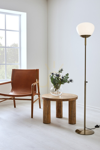 Check Floor Lamp Markslojd Rise 108277 Antique Metal White Glass 150 cm
