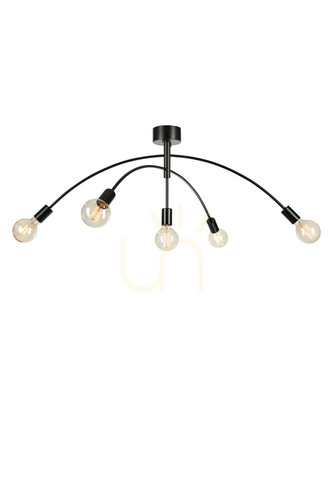 Check Ceiling Lamp Markslojd CRUX 5-Light Black Metal 108280