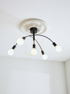 Ceiling Light Markslojd Cygnus 5-Light Black Metal 70 cm 108284 small 1