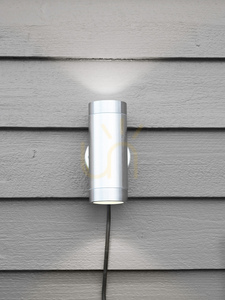 Outdoor Wall Light Markslojd Garden 24 Cylinder 2-Light Aluminum 108170 small 2