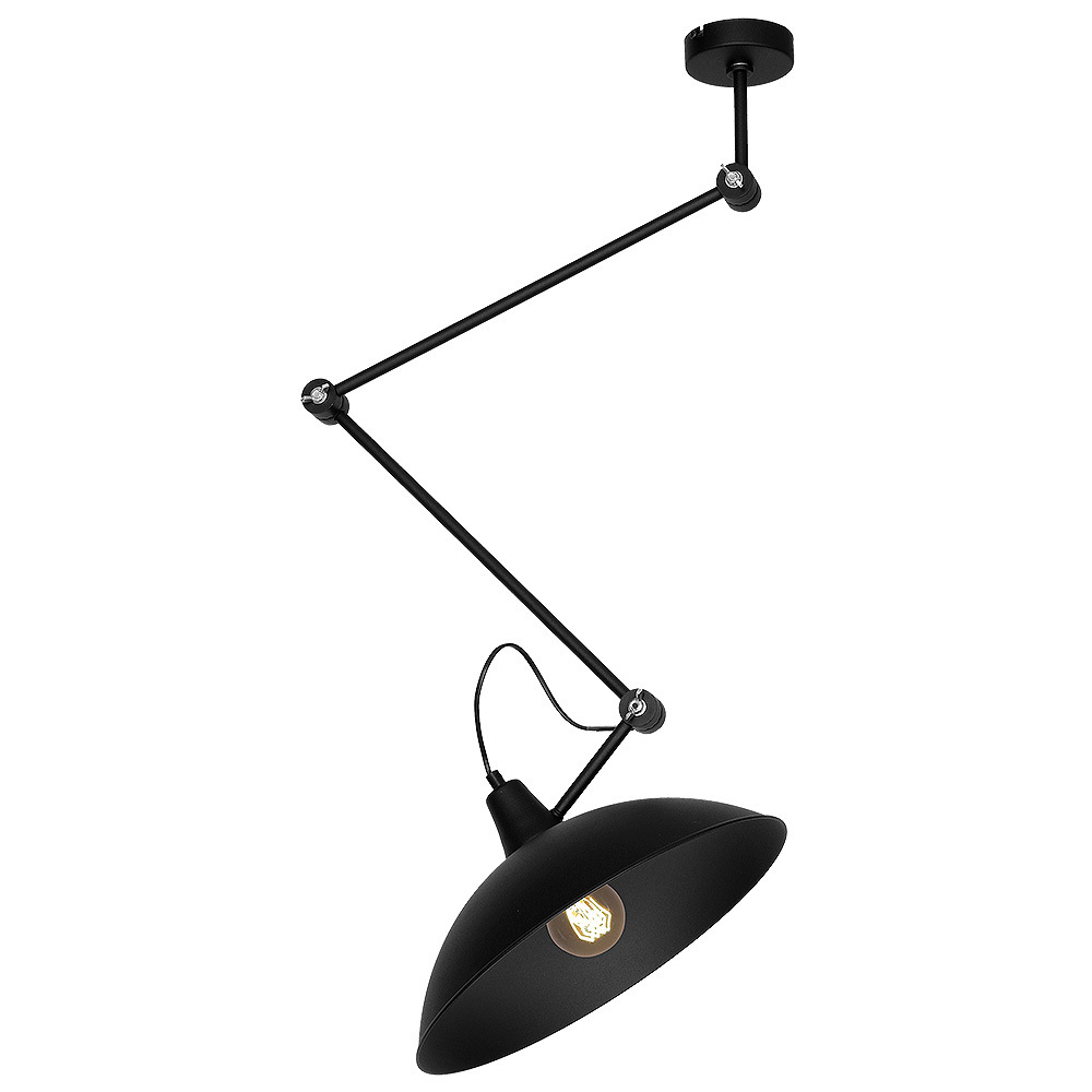 Plafon Aldex Melos czarny metalowy 1xE27 808PL_G1