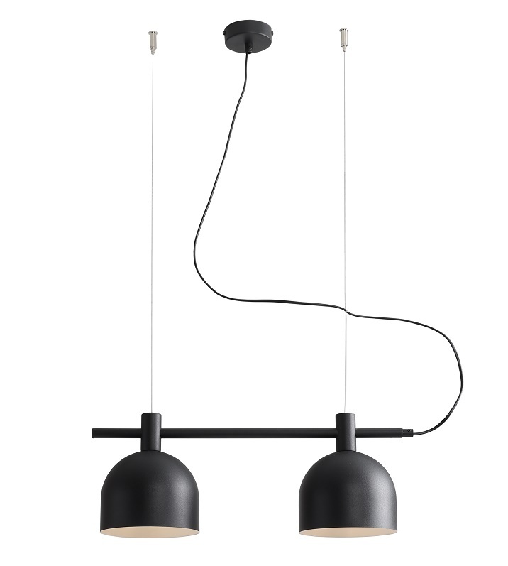 Pendelleuchte Aldex Beryl 2-flammig Schwarz Metall 976H1