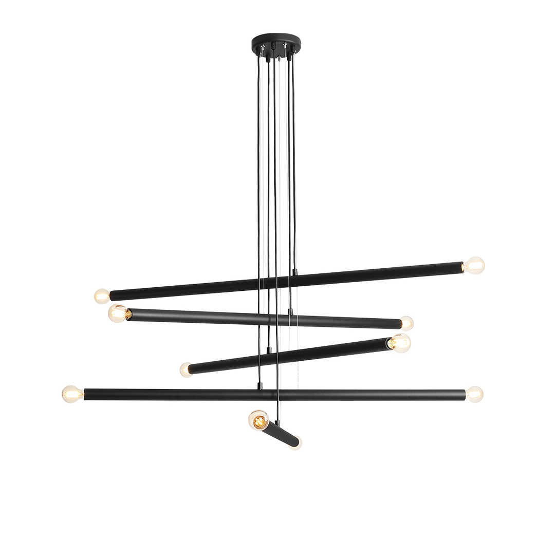 Pendelleuchte Aldex Tubo 10 Schwarz 10-flammig Metall 1072M1