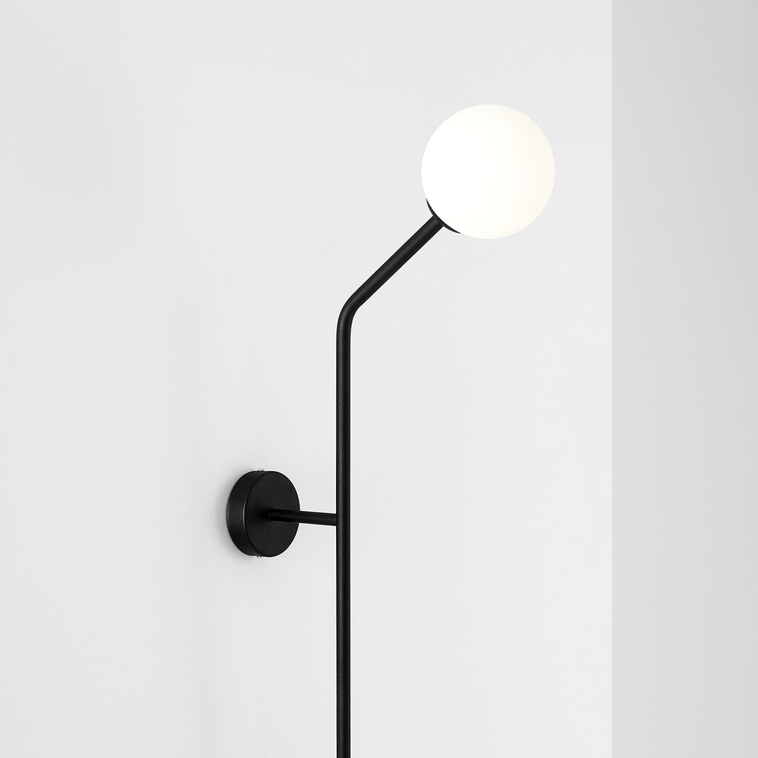 Display Wall Lamp Aldex Pure Black Vertical 2xE14 Metal Glass 1064D1_2 Wall Lamp Aldex Pure Black Vertical 2xE14 Metal Glass 1064D1_2