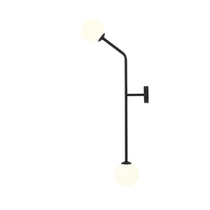 Wall Lamp Aldex Pure Black Vertical 2xE14 Metal Glass 1064D1_2 1 Wall Lamp Aldex Pure Black Vertical 2xE14 Metal Glass 1064D1_2 small 1