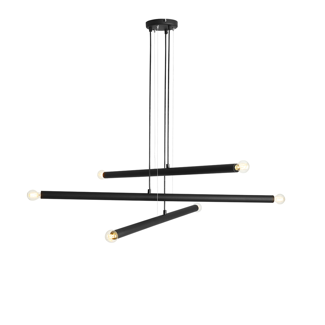 Aldex Tubo 6 Black Metal Pendant Lamp 1072K1