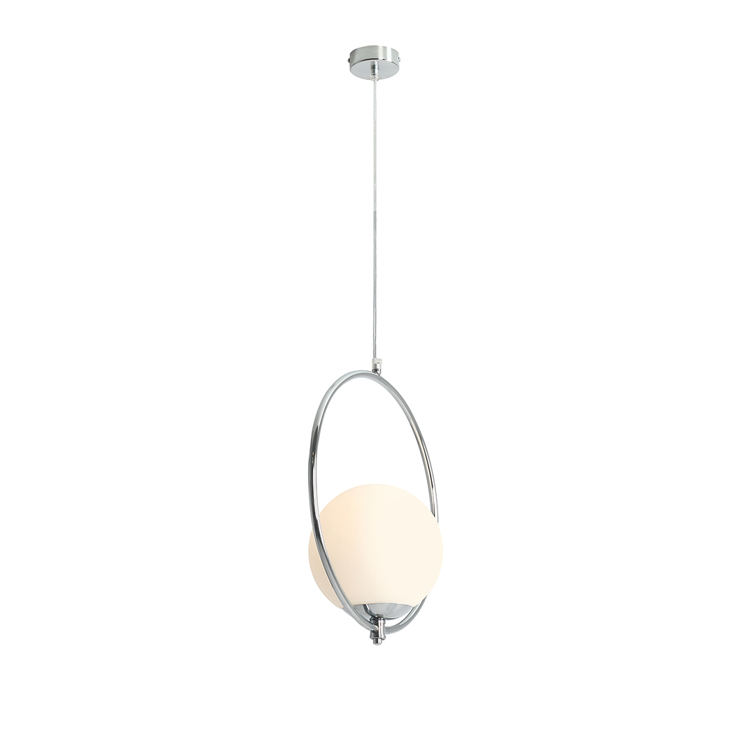 Pendant Light Aldex Sol Chrome Metal Glass E27 20cm 1075G4