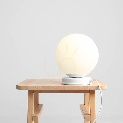 Check Desk Lamp Aldex Ball White M Glass Globe 20 cm E27 1076B_M