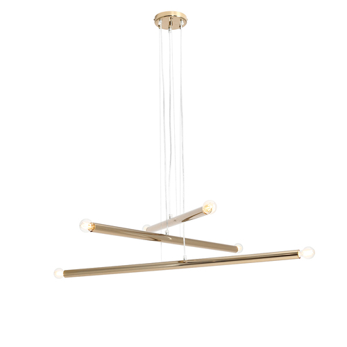 Check Aldex Tubo 6 Gold Pendant Light 6xE14 Metal 100cm 1072K30
