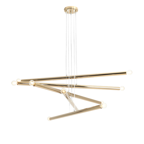 Check Aldex Tubo 10 Gold 10-Light Pendant Lamp E14 Metal 1072M30