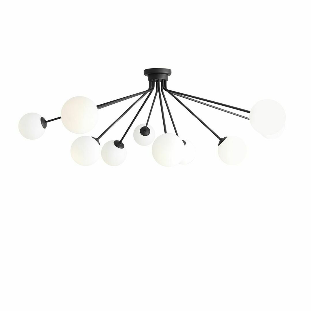 Plafon Aldex Holm 10 Black Metal Glass E14 140 cm 1082PL_M1