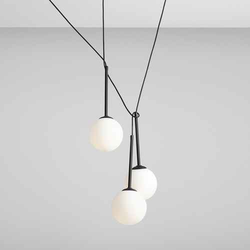 Check Aldex Bosso 3 Black Pendant Light Metal Glass E14 1087E_1