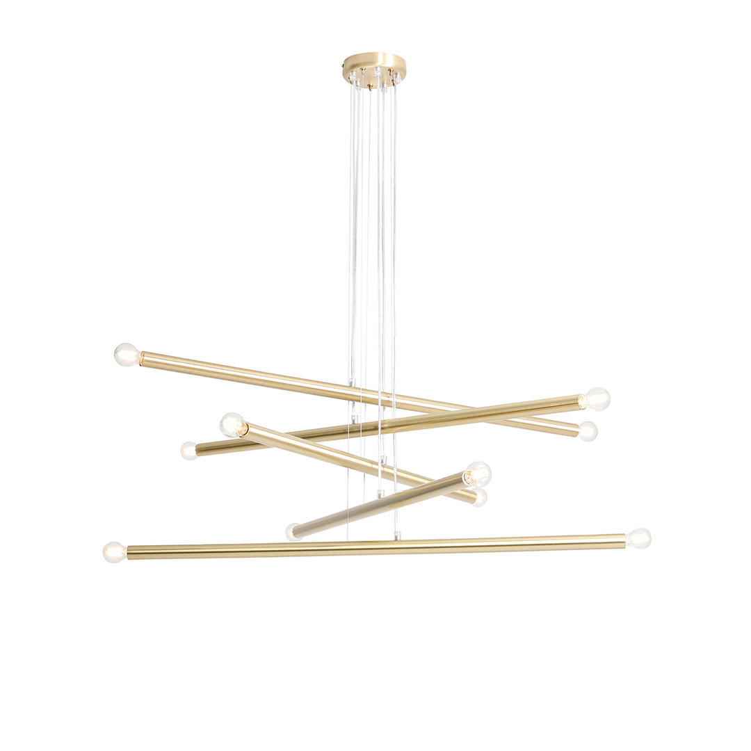 Aldex Tubo 10 Brass Pendant Light 10xE14 Metal 100cm 1072M40