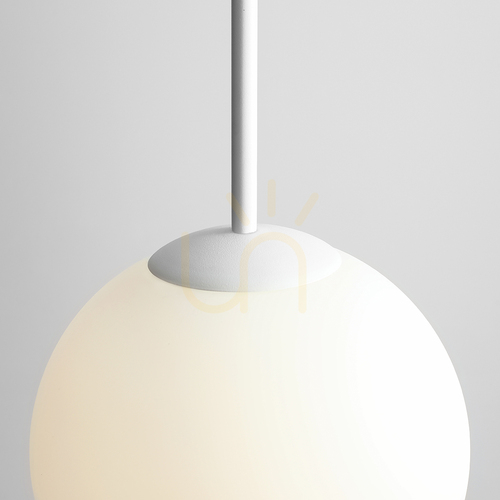 Check Pendant Light Aldex Bosso Medium 30 White Glass Metal 1087G