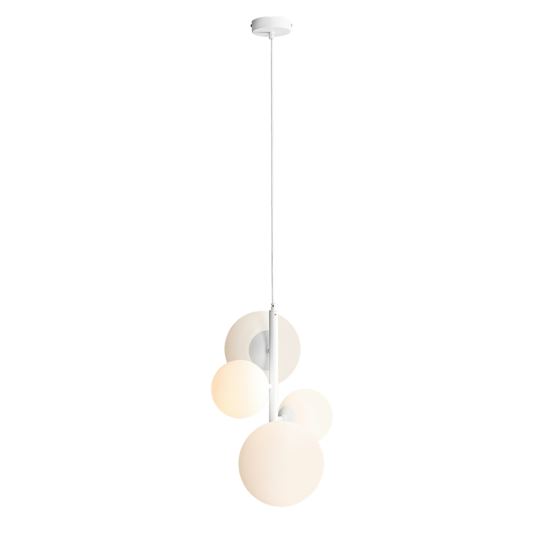 Aldex Bloom 4 White Metal Glass Pendant Lamp 1091L