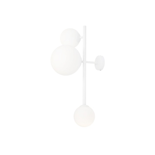 Check Aldex Dione 3 White Metal Glass Wall Lamp 1092Y