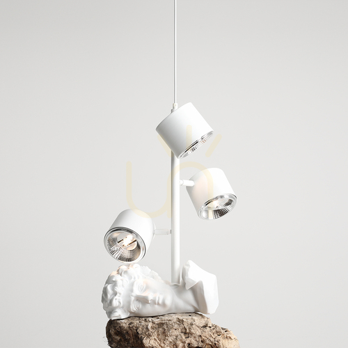 Check Pendant Light Aldex Bot 3 White Metal GU10-AR111 3x10W 1046E