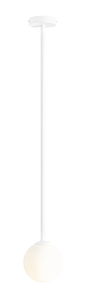 Aldex Pinne Long matt white ceiling light, 14 cm glass globe, E14 1080PL_G_L small 0