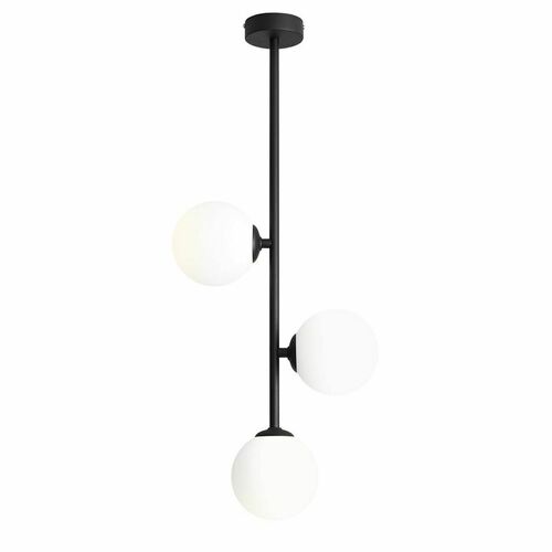 Check Plafon Aldex Libra 3 czarny 3xE14 metal szkło 1094PL_E1