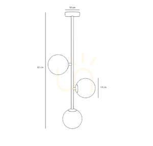 Aldex Libra 3 Gold ceiling light, 3 × E14, 1094PL_E30 small 3