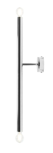 Check Aldex Tubo 2 Chrome Wall Lamp 2x E14 Metal 60cm 1072D4_S
