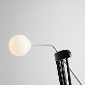 Aldex Pure White Table Lamp, White Metal and Glass, 62 cm, E14, 1064B small 2