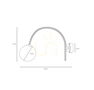 Aldex Nave Black adjustable wall lamp E14 metal glass 1088C1 small 1