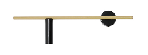 Check Aldex Trevo Wall Lamp Black Brass Left 1083C40