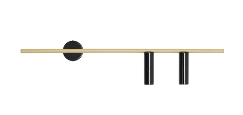 Check Aldex Wall Lamp Trevo 2 Black Brass Right GU10 LED Metal 80cm 1083D40_2