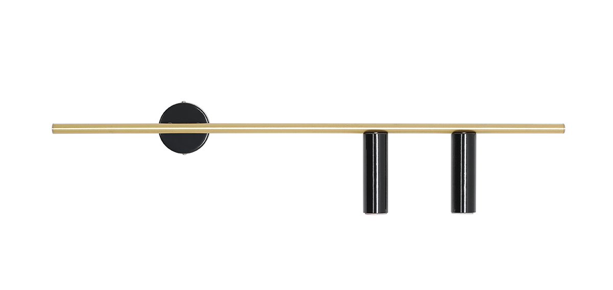 Aldex Wall Lamp Trevo 2 Black Brass Right GU10 LED Metal 80cm 1083D40_2