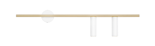 Check Aldex Trevo 2 Wall Lamp White Brass Right 80cm SKU 1097D40_2