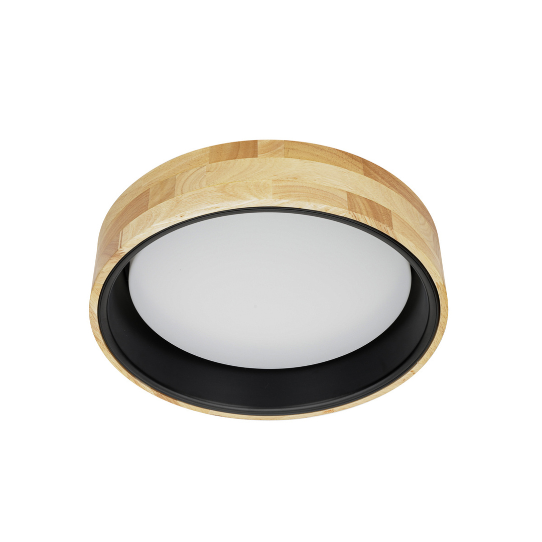 Plafon Italux Campelo Wood LED 20W 4000K 35 cm biały SKU PLF-4350-20W-WD-BK-4K