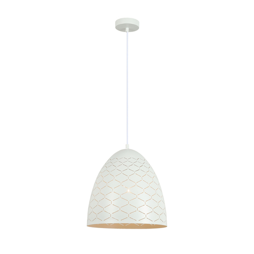 Check Italux White Steel Pendant Lamp E27 30 cm PND-43445-1L-WH