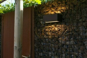 Outdoor Wall Light Lutec GEMINI 5189112012 Black LED 15 W Aluminium small 1