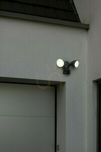 Outdoor floodlight Lutec DRACO 7622220012 LED 19W black with camera and motion sensor IP44 small 1