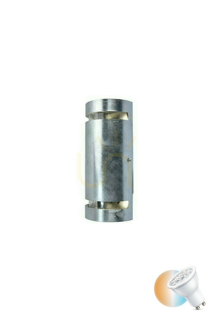 Outdoor Wall Lamp Lutec RAN Silver 2-Light 35W 5011701461
