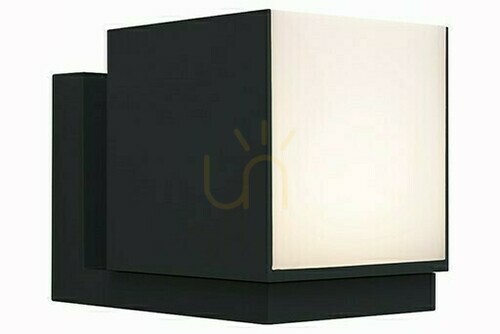Check Outdoor Wall Lamp Lutec CUBA LED 12W Black Aluminum 5193803012