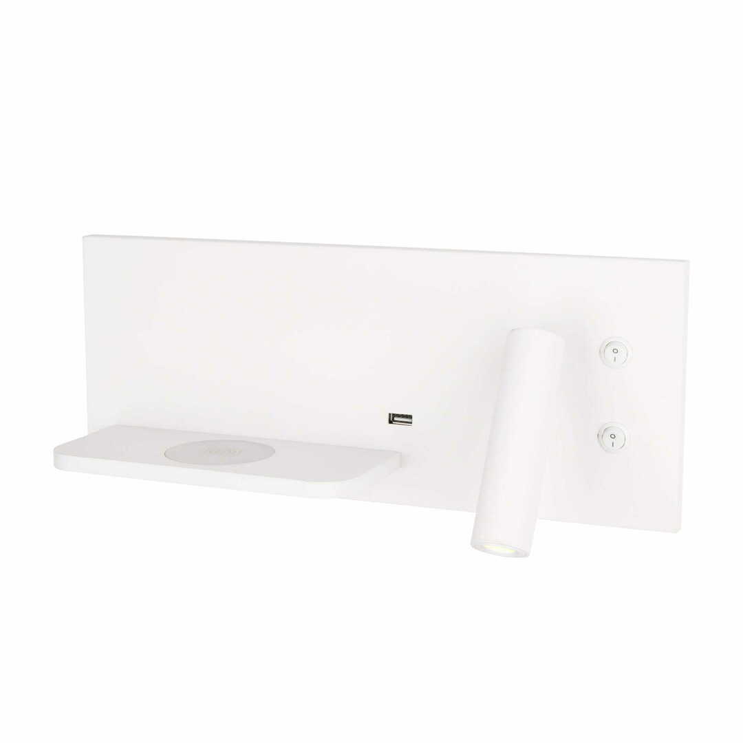 View Wall Light Max Light Superior W0291L White USB Inductive Charger 2x9W Wall Light Max Light Superior W0291L White USB Inductive Charger 2x9W