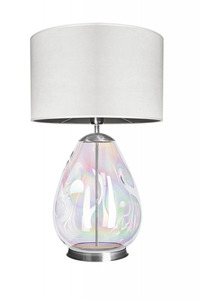 STORM L Transparent Handmade Table Lamp - Famlight small 1