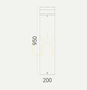 STAVANGER 1243GR E27 95cm graphite light post - Premium NORLYS small 3