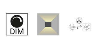 Outdoor wall light NORLYS Asker Big 1300GR graphite RAL 7016 LED 8.3W 3000K small 3