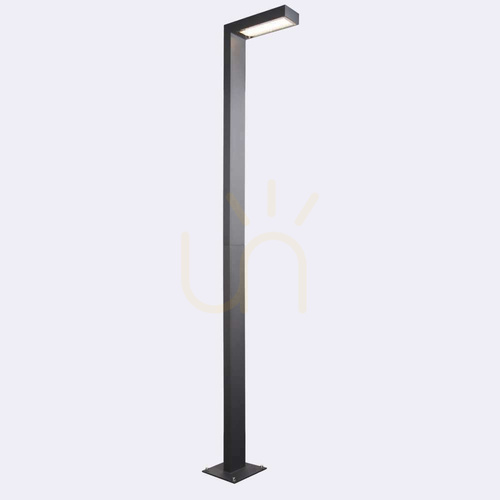 Check LED garden post light NORLYS Asker Pole PRO 1366GR graphite RAL 7016 216 cm 7.9 W 3000 K