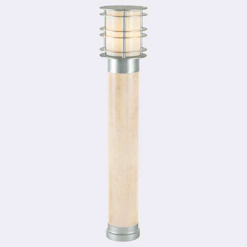 Check Light post Stockholm 1423 galvanized+wood 85cm E27 Norlys