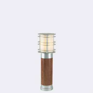 Light post Stockholm 1430 galvanized+wood E27 Norlys small 0