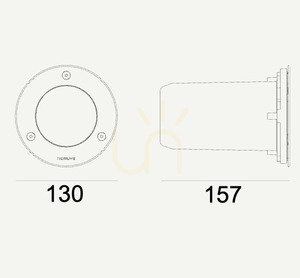 RENA 1554ST Stainless Steel Recessed Outdoor Luminaire Norlys small 2