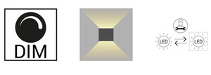 LILLEHAMMER 1581AL outdoor wall lamp grey 7.3W 3000K - NORLYS small 9
