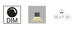 Outdoor wall lamp LILLEHAMMER 1582AL aluminum RAL-9006 4W 3000K - NORLYS. small 9