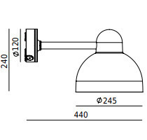 Outdoor wall lamp Koster 1912 Aluminum 9006 Norlys small 1