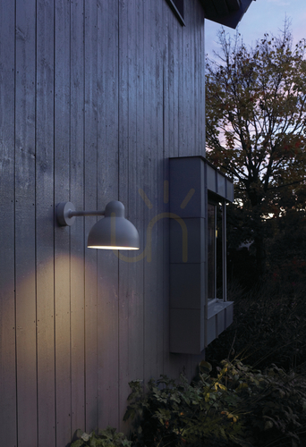 Check NORLYS Koster 1912AL Outdoor Wall Light, Light Grey RAL 9006, LED 17.5 W 3000 K